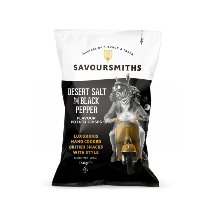 Πατατάκια Αλάτι Ερήμου & Μαύρο Πιπέρι 150gr SAVOURSMITHS 